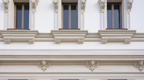 Карниз из мрамора Bianco Carrara (Бьянко Каррара)